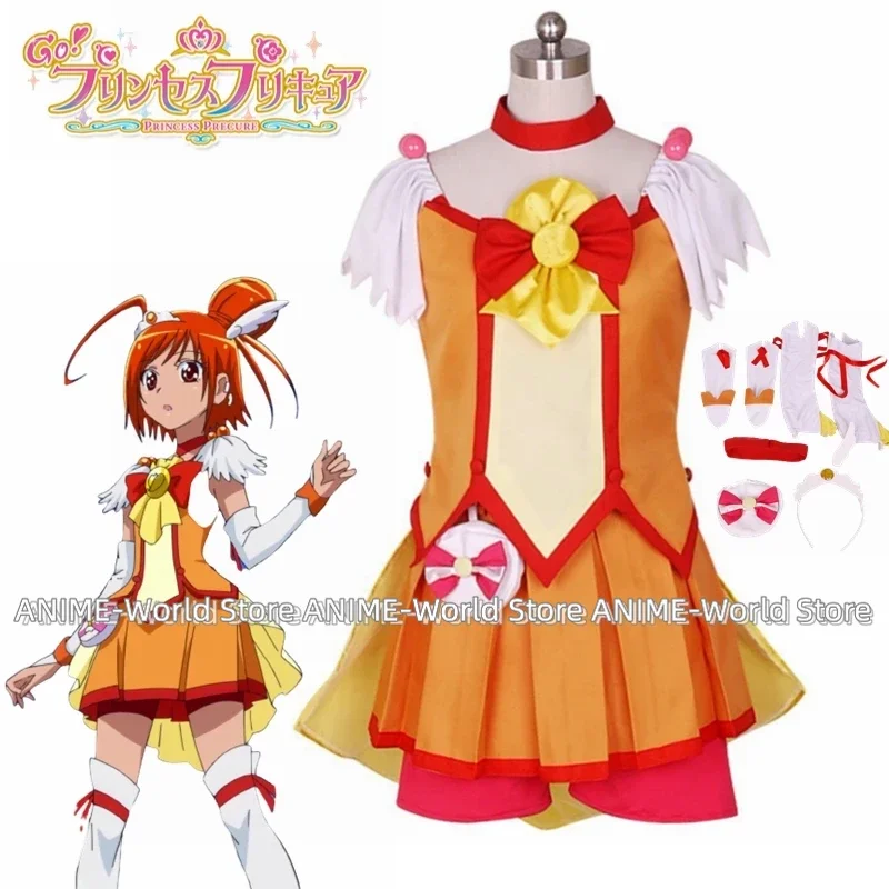 《Na mieru》 Halloween Smile Precure! Glitter Force Hino Akane Glitter Sunny Cure Sunny Dress Cosplay kostým dospelých Deluxe