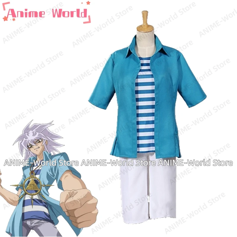 《Vlastná veľkosť》 Hra yu-gi-oh yu gi oh ygo ryo Bakura Cosplay kostým kostým Halloween vianočné večierky maškaráda