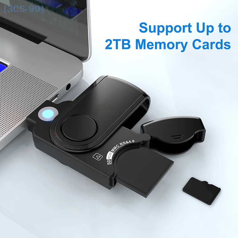 【3CS99】 USB 3.2 Pamäťová karta 5 GBPS Adaptér čítačky s indikátorom pre Micro SD TF pre prenosný počítač PC PC Camera V-LOG