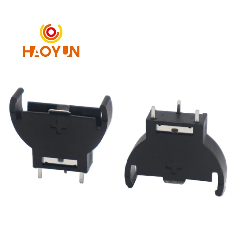 【5ks】 Čierny plastový CR2032 2032 3V Cell Coin Socket Pase Puzder Battery Boxes