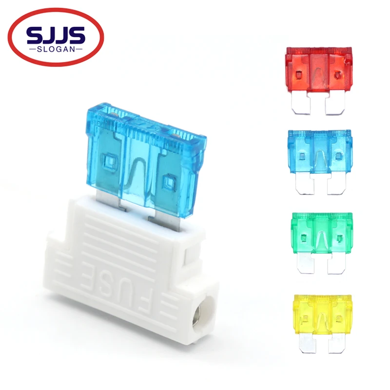 【5sets】 Automatická štandardná držiak na strednú poistku + nákladný automobil ATC ATO Blade poistka 1A 2A 3a 4a 5a 7.5a 10a 15a 20a 25a 30a 35a 40A 45A