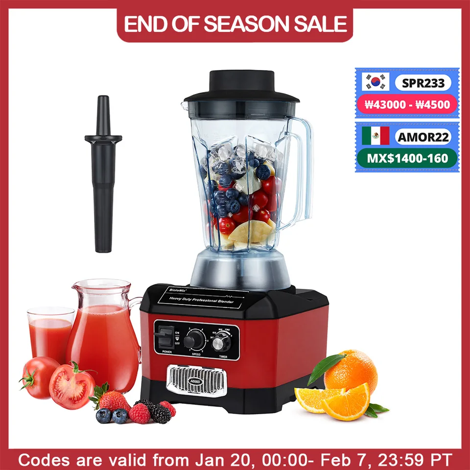 【7 rokov záruka】 BPA ZADARMO ZADARMO PROSTREDIE KOMPORICAL COMPRESTA BAR BLENDER MAXER JUICER ICE CRUSHER Smoothie MAX MAX 2200W