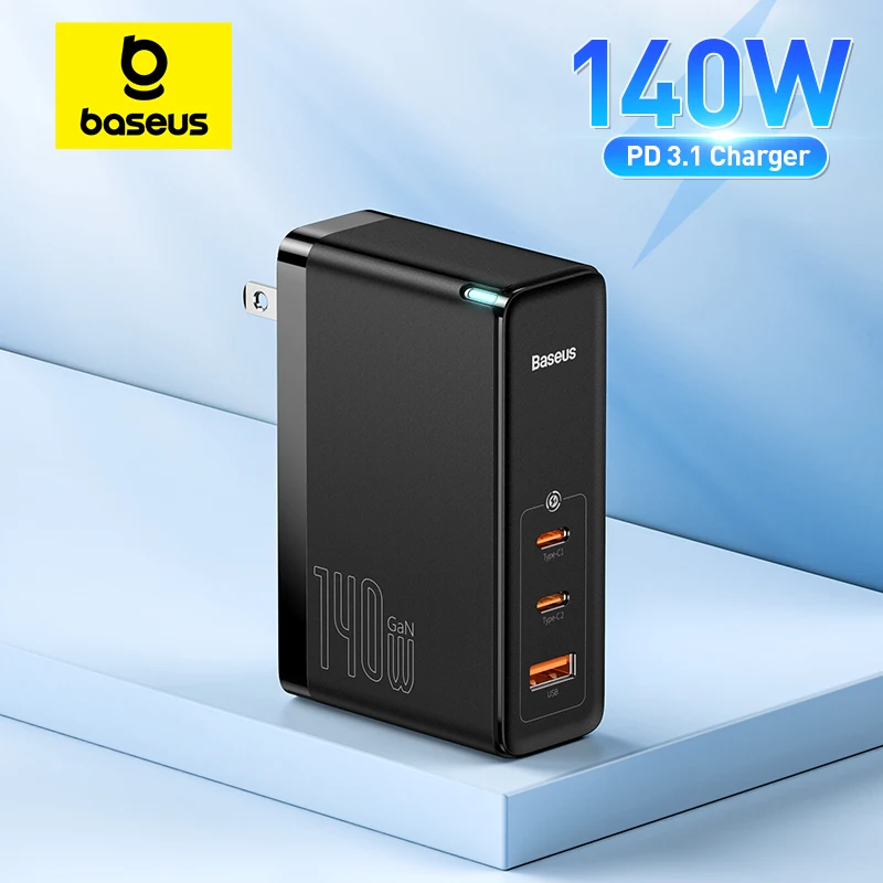 【Limited】 Baseus 140 W Chargers PD Charger USB C nabíjačka PD3.1 Rýchly poplatok za nabíjačku tablety MacBook pre iPhone 16 15 14