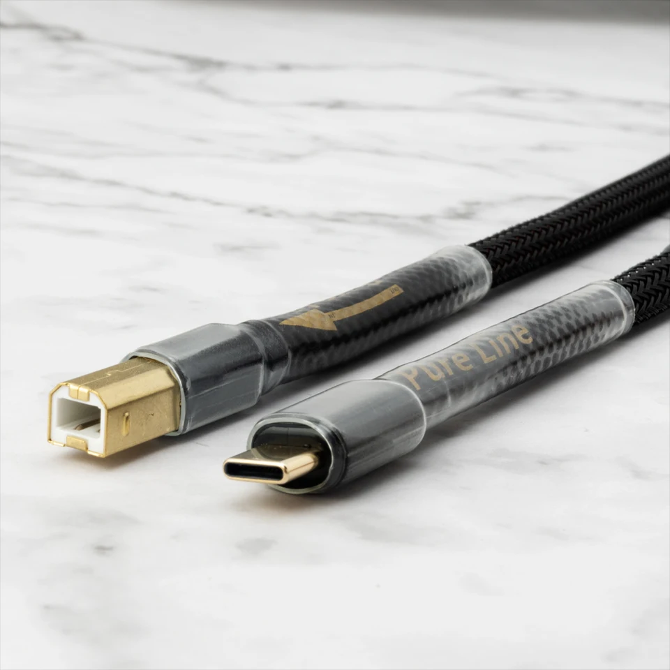 【Puline】 Canare L-4E6S HIFI USB DAC kábel USB B na typ C stereofónny kábel 6n OFC DATICKÝ DIGITÁLNY KABEL DIGITÁLNY KABEL PRE MOBIRNÝ PLYT DAC