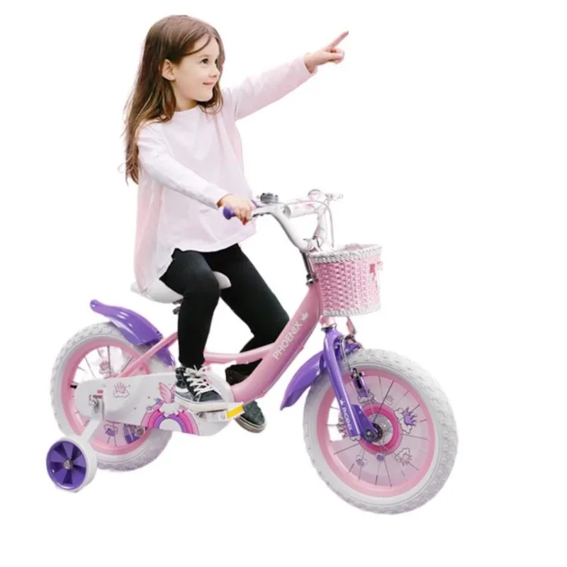 여자 자전거 Dievčatko Bicykel 2-3-6-8 rokov staré deti Dievčatá kočík princezná Detská bicykel