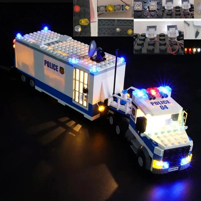 （Nie LEGO, Just Light） USB svetlá kompatibilné s LEGO 60139 Mobile Command Center 60139 Bloky