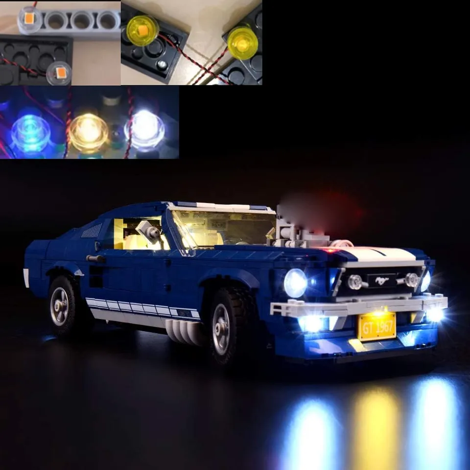 （Nie LEGO, len svetlo） USB svetlá kompatibilné s budovou Lego Fort Mustang 10265