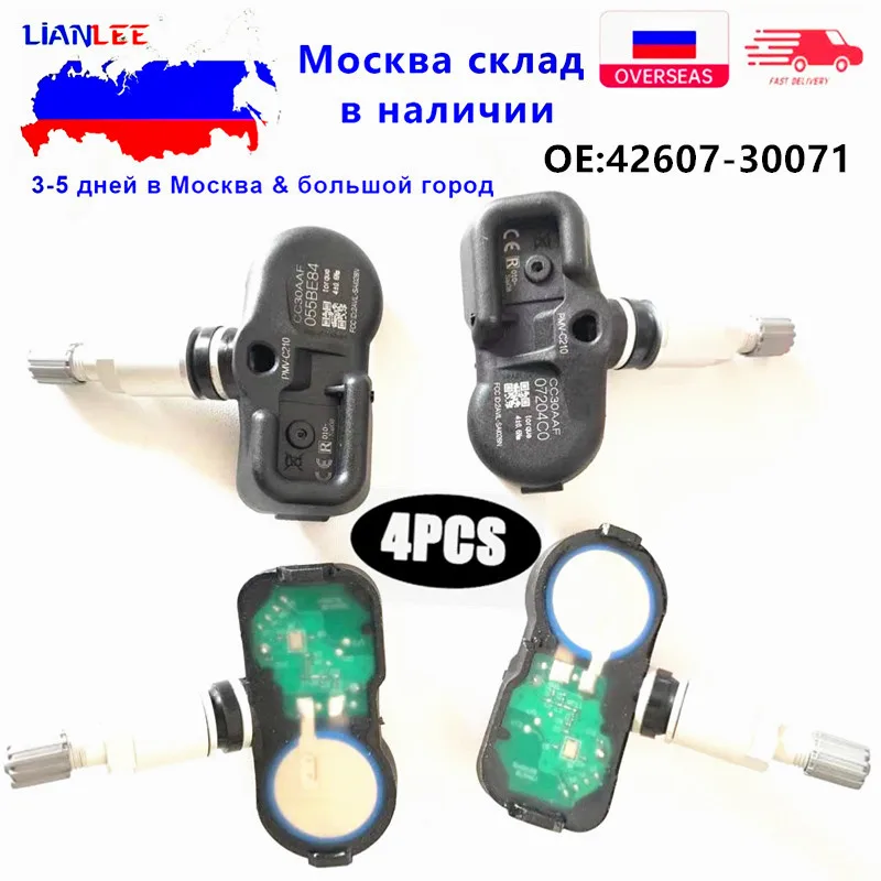 4ks/tlak v pneumatikách 433 MHz TPMS 4260730071 PMV-C210 pre Toyota Avalon Lexus CT ES GS GX IS LC LS LX NX RC 42607-30071